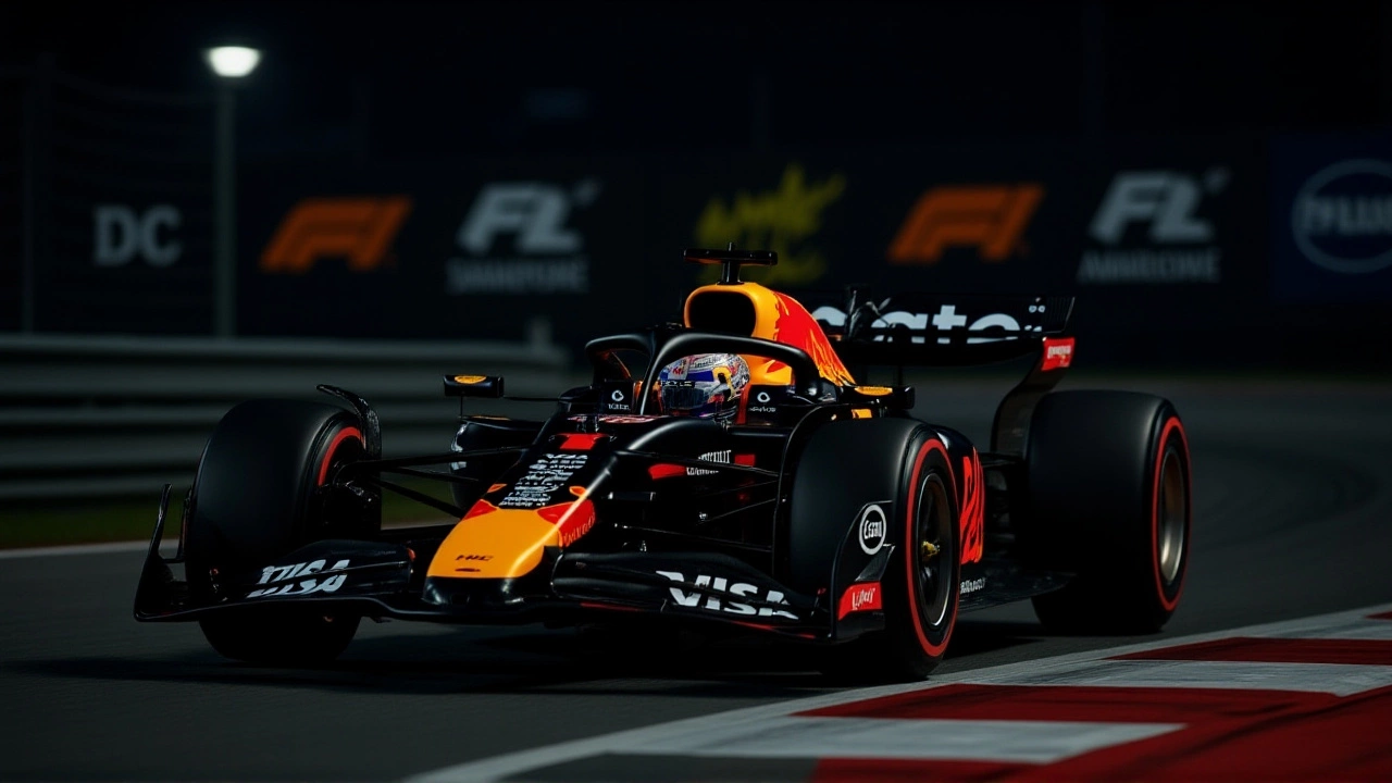 George Russell grabs Singapore GP pole, beats Verstappen and Piastri